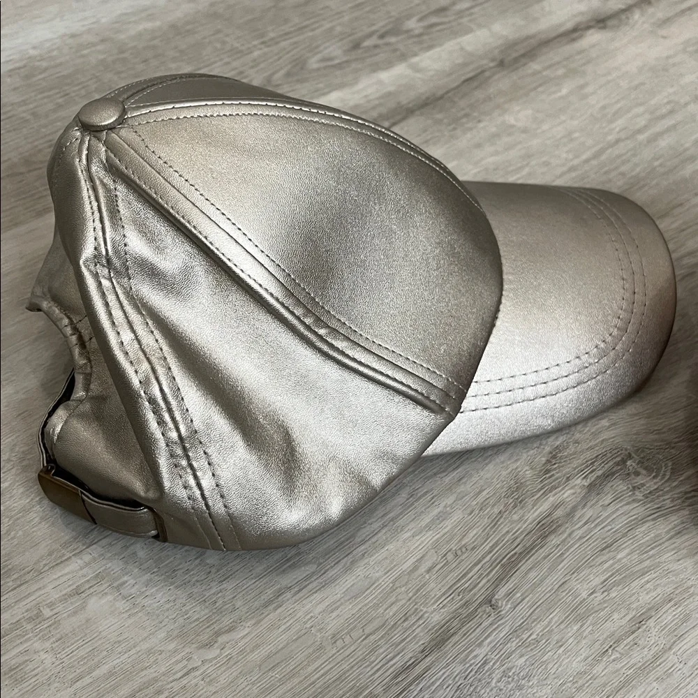 Free People Gramercy Vegan Leather Baseball Hat Cap Adjustable Strap Bundle of 2
